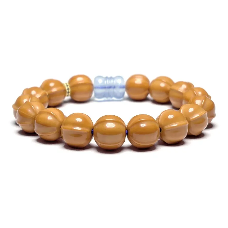 MOUNTAINS AND MANS Monkey Head Walnut New Chinese Style Wealth Rolling Good Luck Beaded Bracelet Men's-8