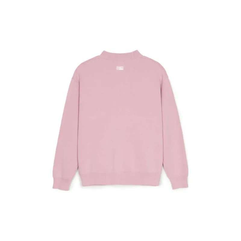 MLB New York Yankees Old Flower Knitwear Unisex Hemp Pink-1