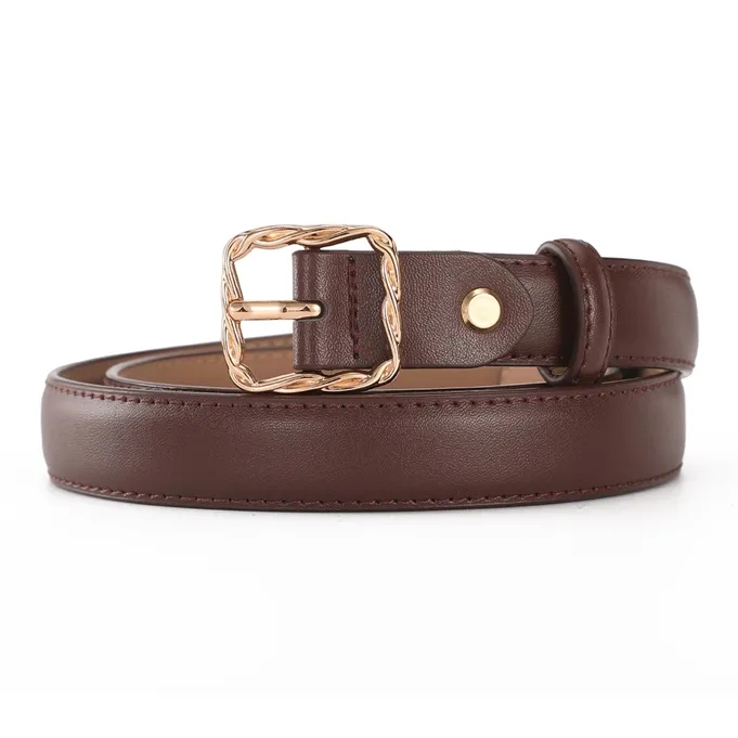 AOKANG Split Cow Leather Belts Women's Width 2.3CM-6