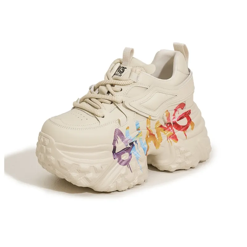 Milan Love Song Balance Lightweight Height Increasing Low Top Chunky Sneakers Women's-6