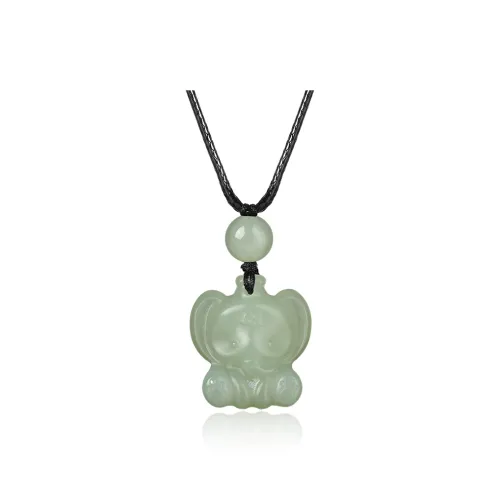ZENGCAI Carving Men And Women's Baby Kids Jade Pendant Green Jade Kids'