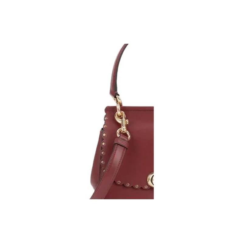 COACH Celia Cow Leather Shoulder Bag, Crossbody Bag Small Size Women's Cherry Red-3