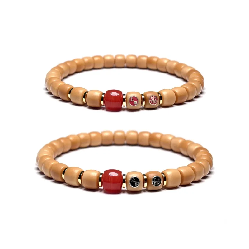 MOUNTAINS AND MANS Bodhi Root New Chinese Style Prosperity And Good Luck Beaded Bracelet Unisex-8
