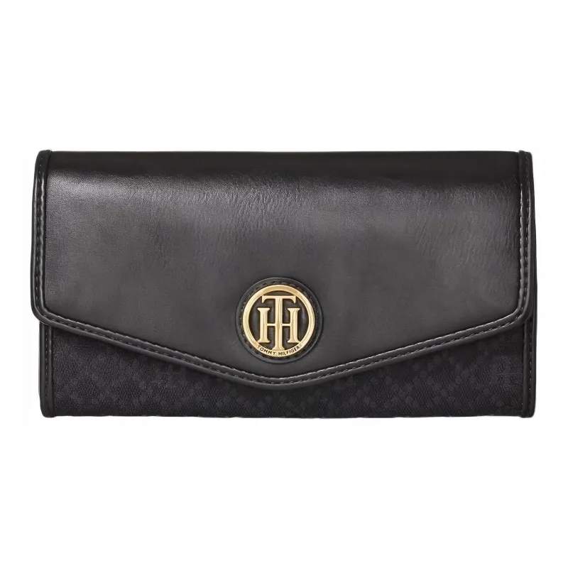 Tommy Hilfiger Polyester With Cotton Wallet Women's Black-0