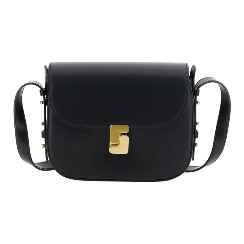 SOEUR Leather Shoulder Bag Mini Women's Black-0