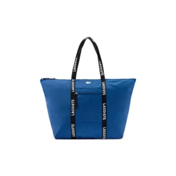 LACOSTE Fabric Tote Bag Shopping Bag Shoulder Bags Medium Size Women's Signal Blue