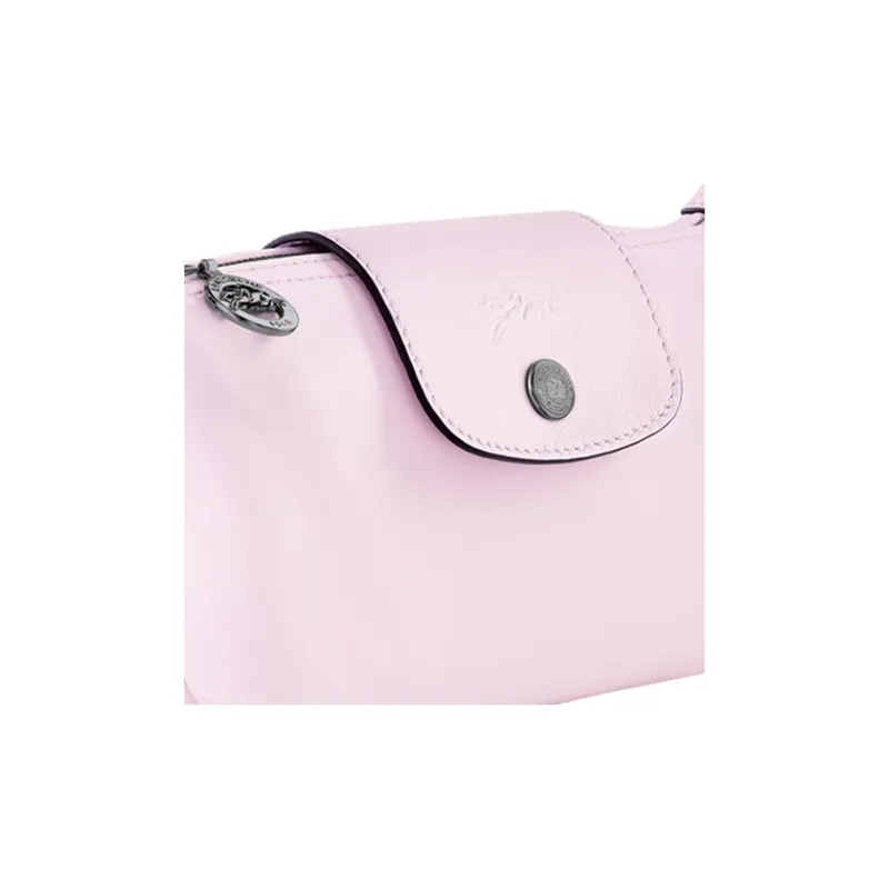 LONGCHAMP Le Pliage Xtra Cow Leather Makeup Bags Clutches Women's Pink-3