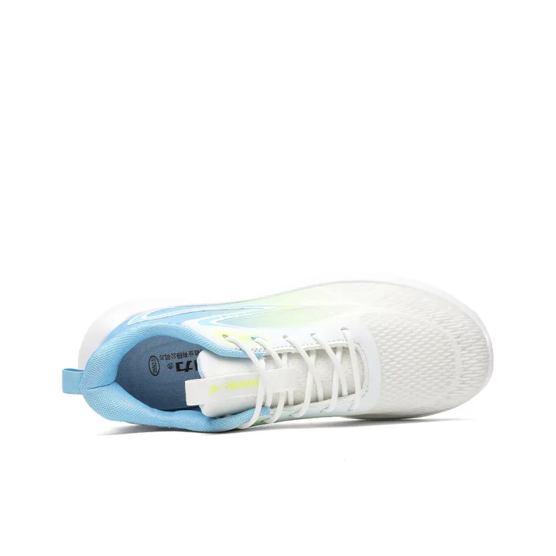 Warrior Lightweight Rebound Low Top Casual Training Long Distance Running Running Shoes Men's White Green Blue-4
