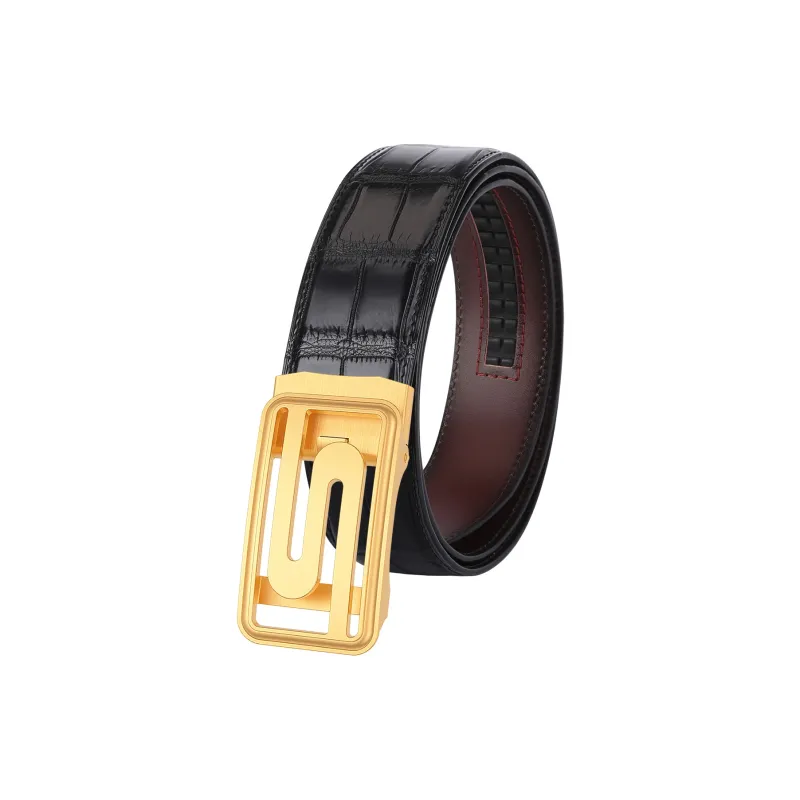 CATELLES Premium Crocodile Leather Leather Belts Men's Width  3.5cm-6
