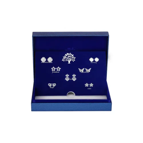 OWNCOOL S925 Sterling Silver Stud Earrings, Gift Box Set Women's
