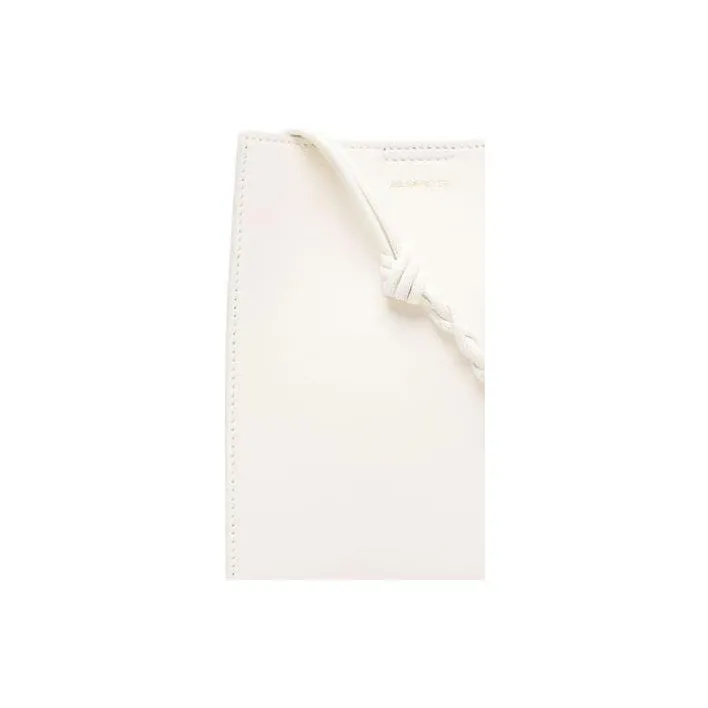JIL SANDER Calfskin Crossbody Bag, Shoulder Bag Trumpets Women's White-4