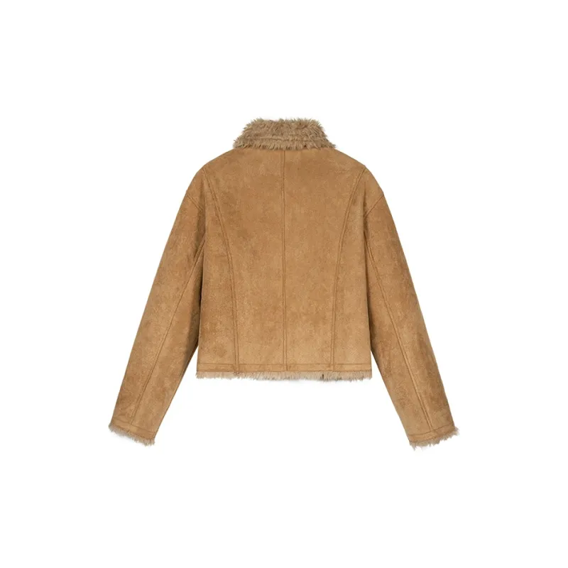 KING PRINCE Velvet feel Coat Unisex Camel-1