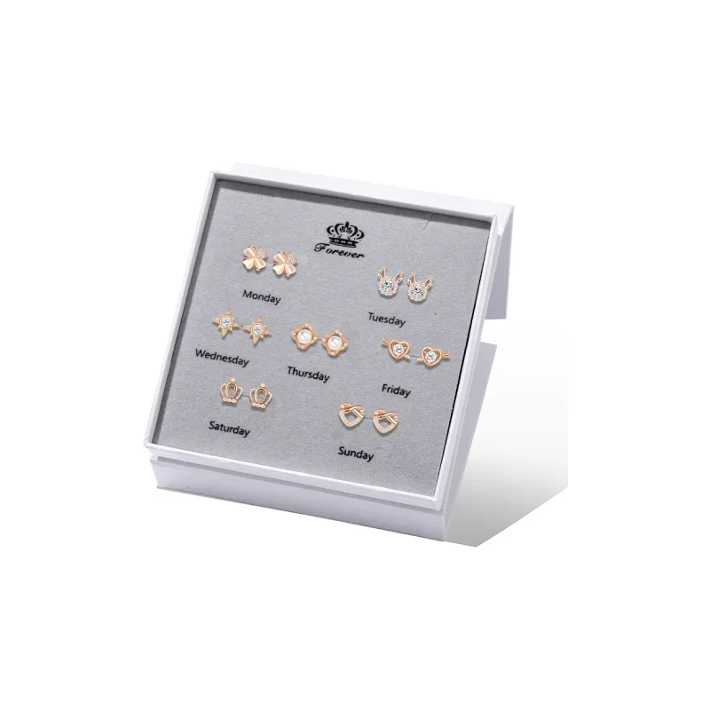 OWNCOOL S925 Sterling Silver Stud Earrings, Gift Box Set Women's-7