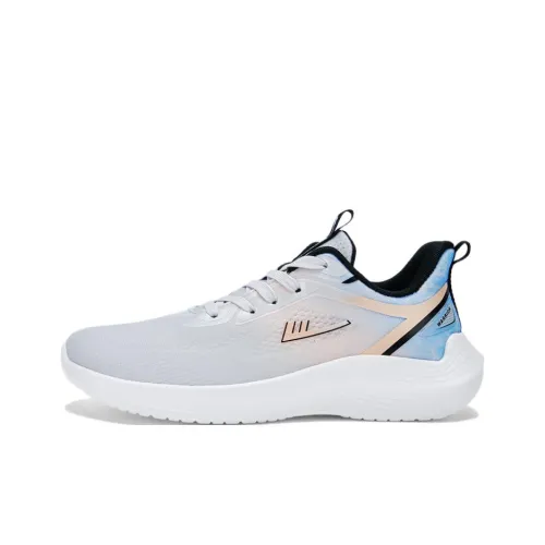 Warrior Non slip Wear resistant Shock Absorption Low Top Casual Running Shoes Men's Gray Orange Blue