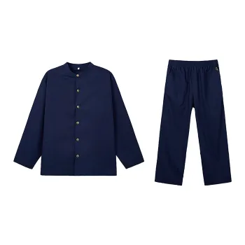 SPAO x ZHOUSHUHUIZHAN Pajama Set Unisex Dark Marine Blue