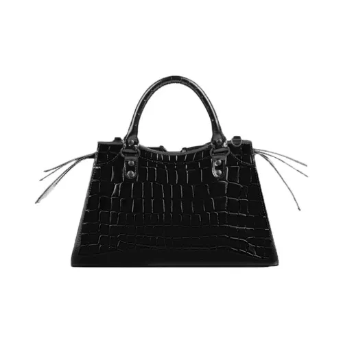 Balenciaga Neo Classic Cow Leather Clutches Handbags Small Size Women's Black