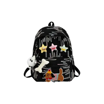 S.REPHEN Nylon Backpack Unisex Black/Yellow Pink/Blue White Burgundy