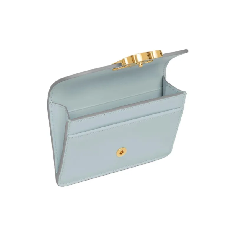 CELINE Triomphe Calfskin Card Holder Women's Ice Blue-3