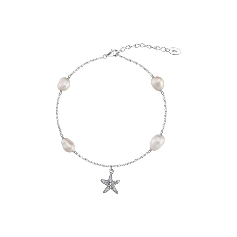 ZHENZHUAOMI Freshwater Pearl Anklets Women's-3