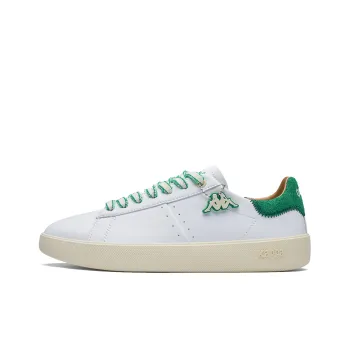 Kappa Back to Back Anti Slip Wear Resistant Low Top Skateboard Shoes Women's Classic White Grass Green