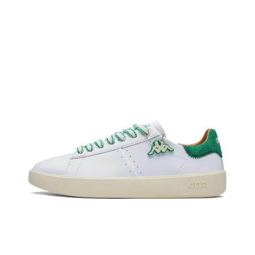 Kappa Back to Back Anti Slip Wear Resistant Low Top Skateboard Shoes Women's Classic White Grass Green