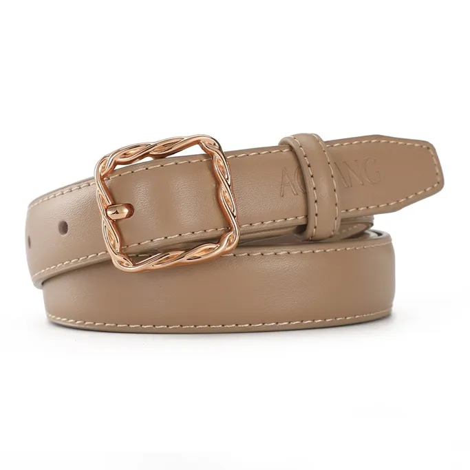 AOKANG Split Cow Leather Belts Women's Width 2.3CM-15