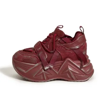 Milan Love Song Cushioned Wear Resistant Height Increasing Low Top Chunky Sneakers Women's