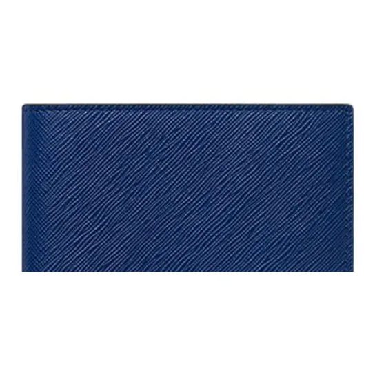 MONTBLANC Cow Leather Wallet Men's Indigo Blue-5