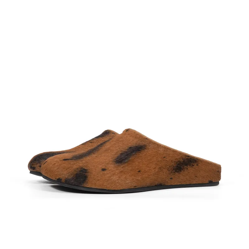 CROOKED CARD Slip Resistant Quick Dry Wrap toe Slippers Unisex Brown-2