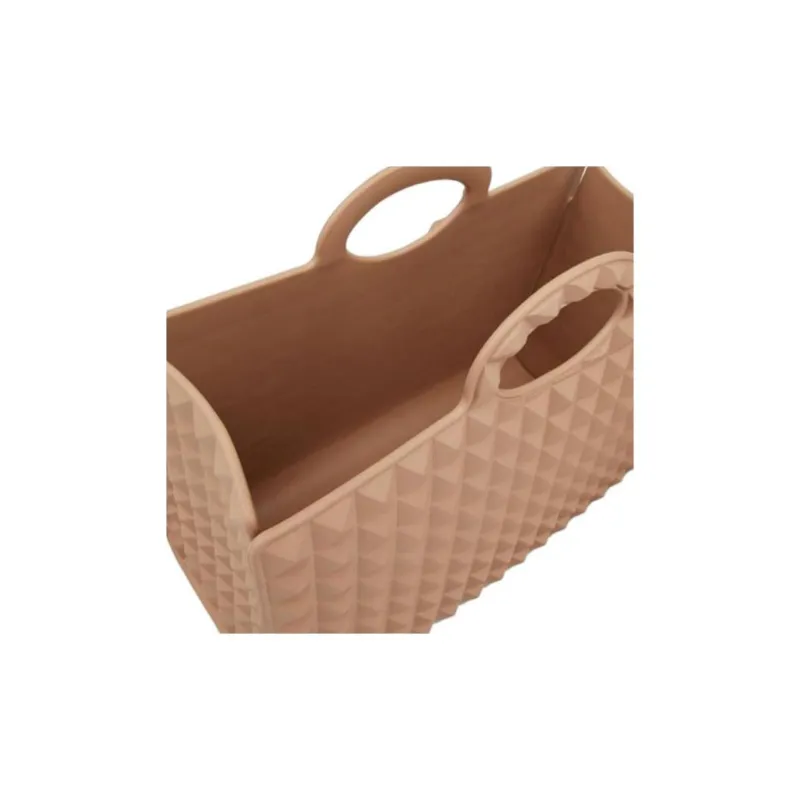 Valentino Rubber Tote Bag, Shopping Bag, Shoulder Bag, Handbag Women's Pink Cinnamon-5