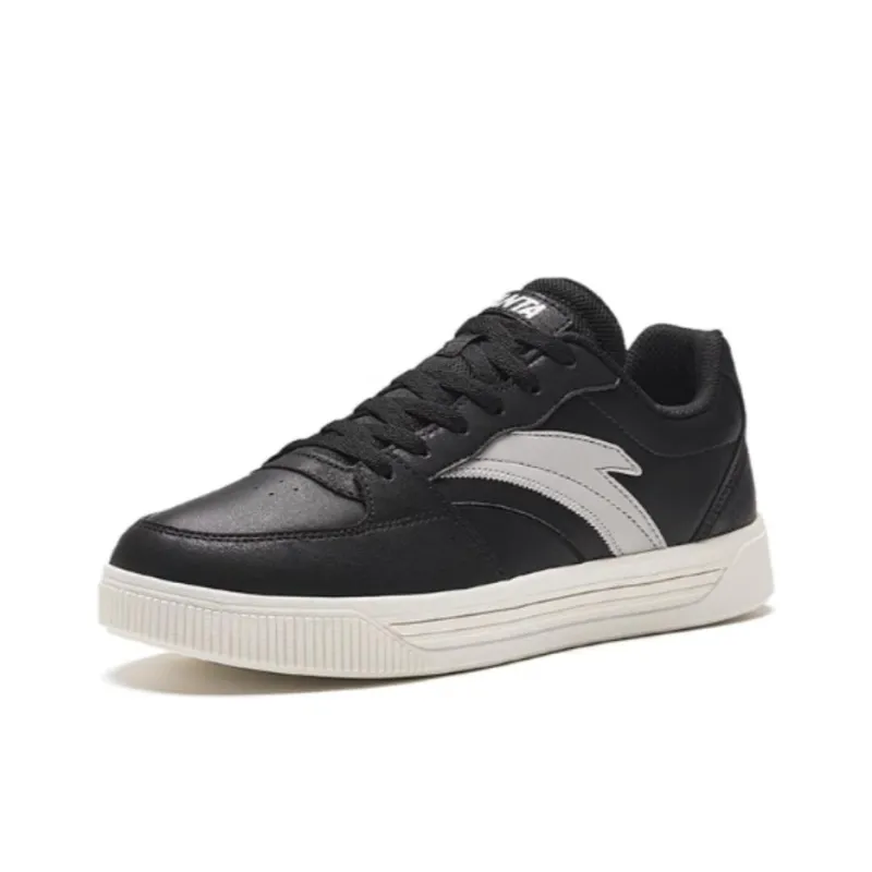 Anta Cushioning Wear Resistant Low Top Skateboard Shoes Men's Black-2