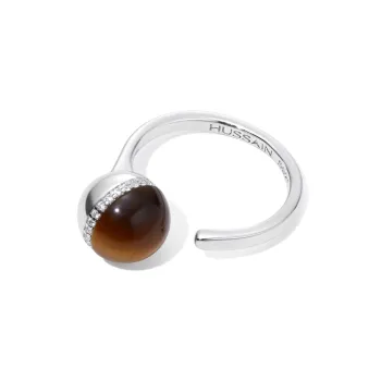 HUSSAIN Tiger's Eye Stone Rings Women's