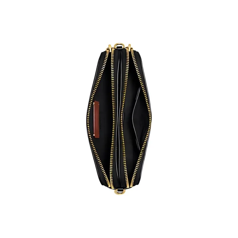 COACH Kira Pebbled Leather Shoulder Bag, Crossbody Bag Women's Black-3