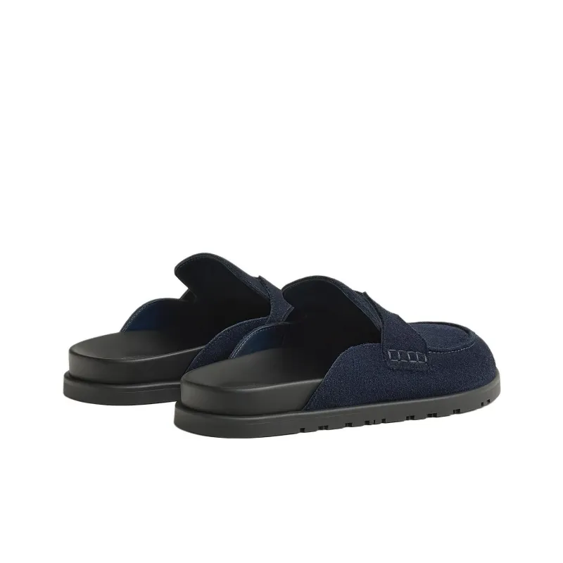 HERMES Go Closed Toe Slippers Men's Marine Blue-3