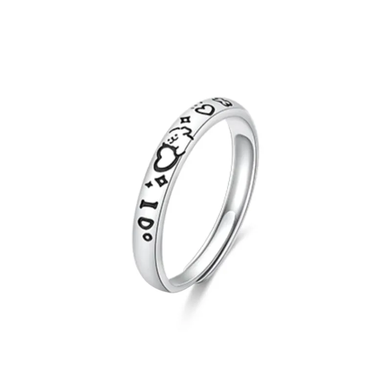Bailijin S999 Fine Silver Rings Unisex-6
