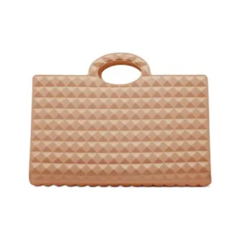 Valentino Rubber Tote Bag, Shopping Bag, Shoulder Bag, Handbag Women's Pink Cinnamon