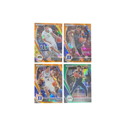 PANINI 2021 PRIZM Michael Porter+Tatum+JJ Redick+Booker Tuck Orange University Total 4 Pieces Sports Cards 4 Pieces