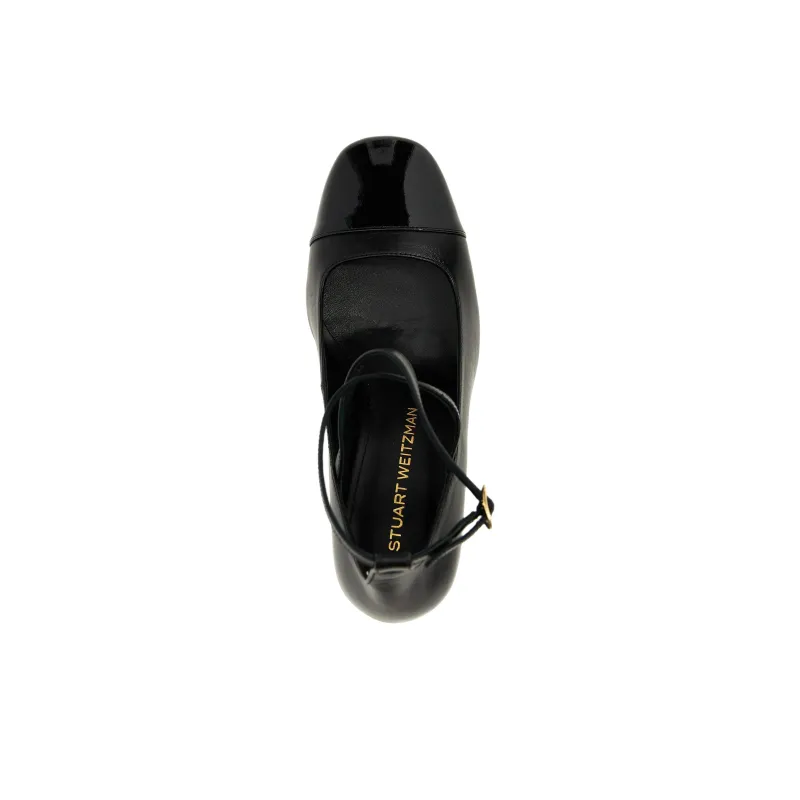 Stuart Weitzman/SW Eden Strap Chunky Heel High Heels Women's Black-3