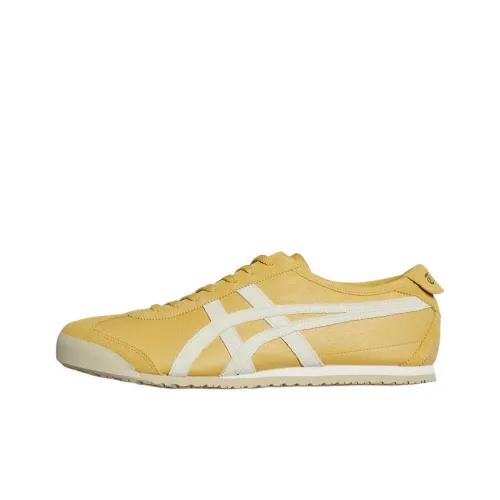 Onitsuka Tiger MEXICO 66 Anti Slip Wear Resistant Low Top Casual Shoes Men's Beige Yellow