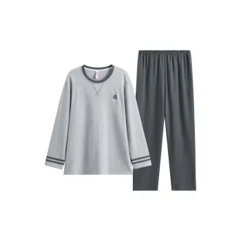 FENTENG Pajama Set Men's Light Gray
