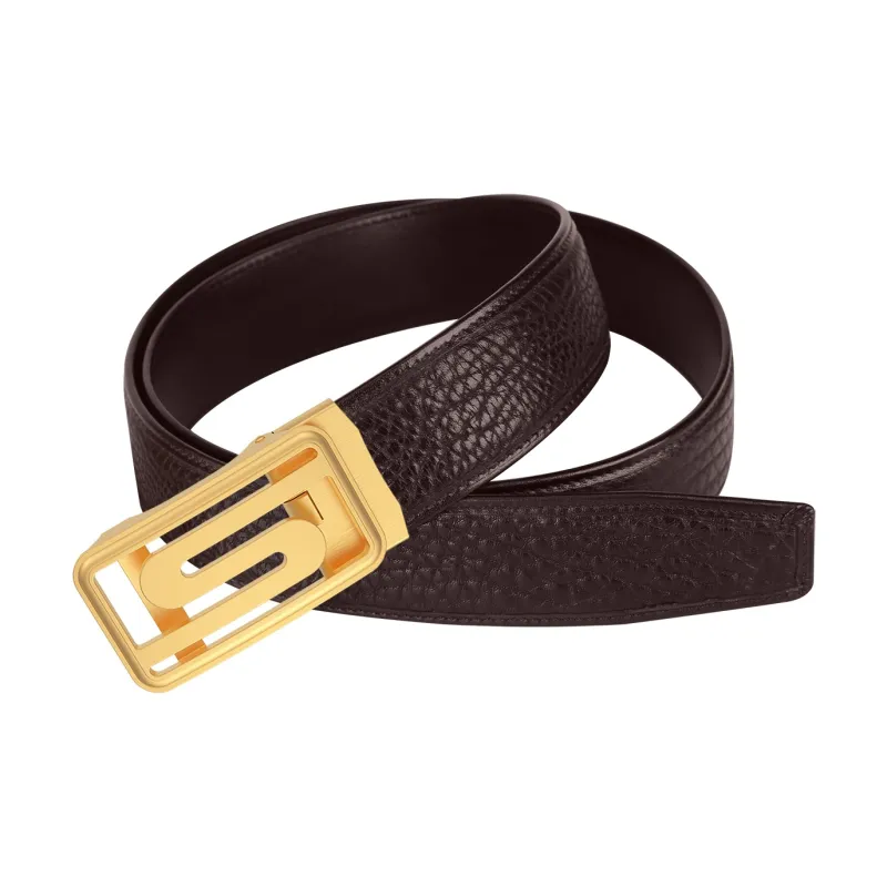 CATELLES Wild Cow Leather Textured Top Grain Cow Leather Leather Belts Men's Width  3.5cm-9