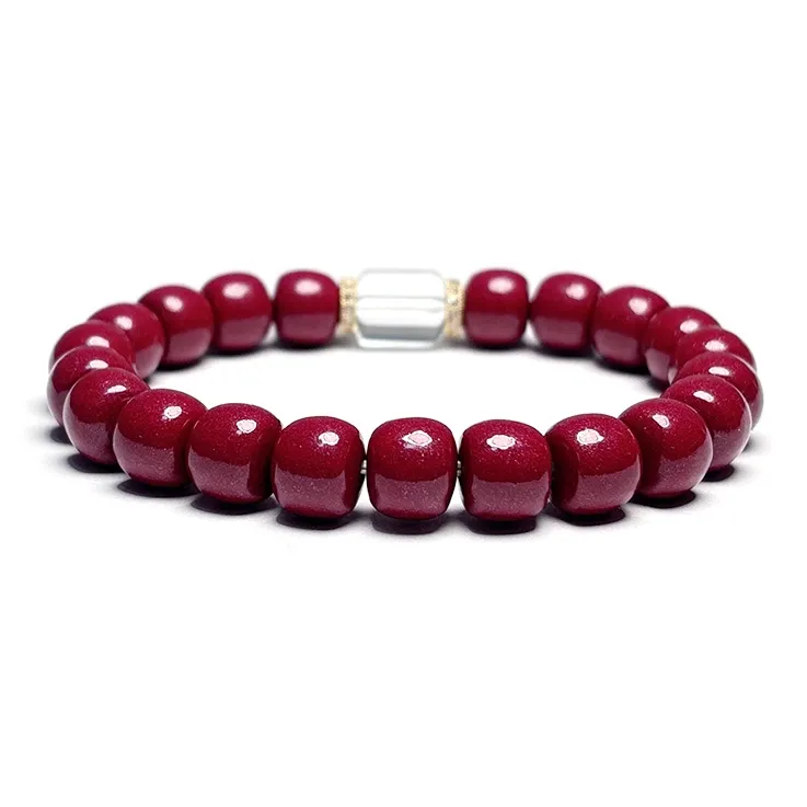 MOUNTAINS AND MANS Cinnabar Peaceful Auspicious Good Luck Beaded Bracelet Unisex-6