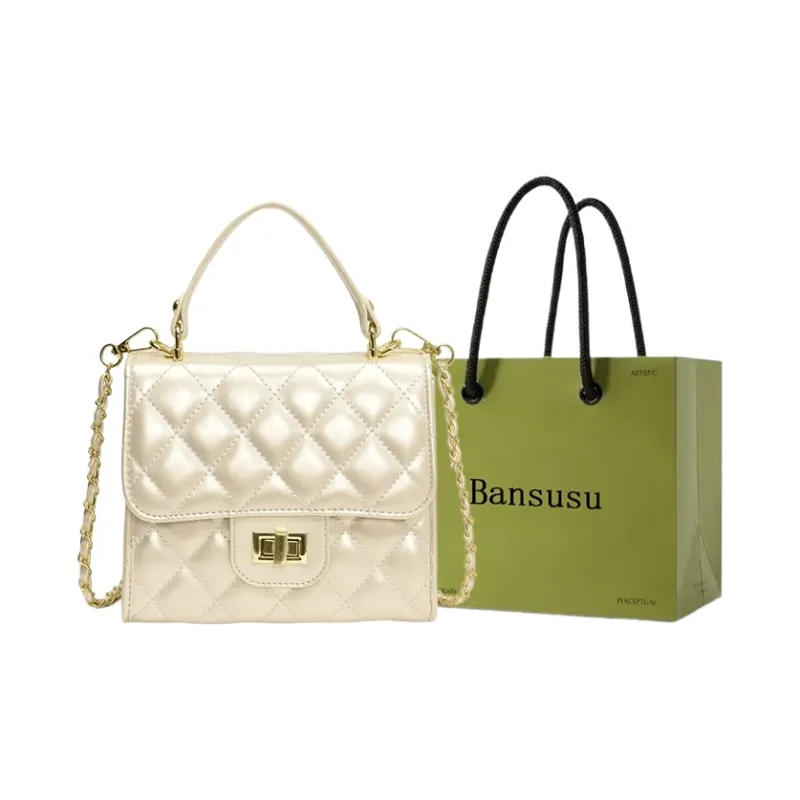 Bansusu PU Shoulder Bag, Crossbody Bag, Handbag Women's Silver/White/Red/Black-4