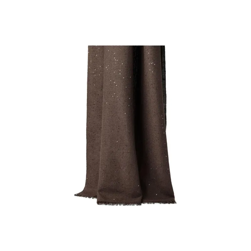 Brunello Cucinelli Sequin Embellished Frayed Scarf-1