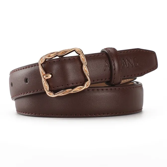 AOKANG Split Cow Leather Belts Women's Width 2.3CM-7