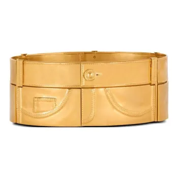 BALMAIN Brass Belt Women's Gold Width 10cm
