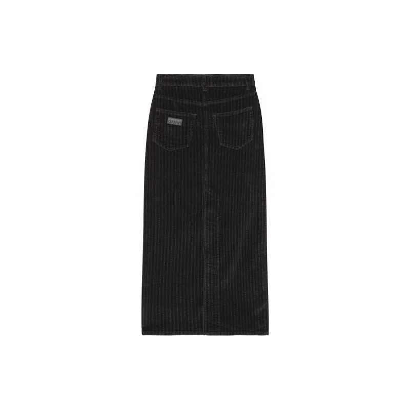 GANNI Casual Long Skirt Women's Black-1