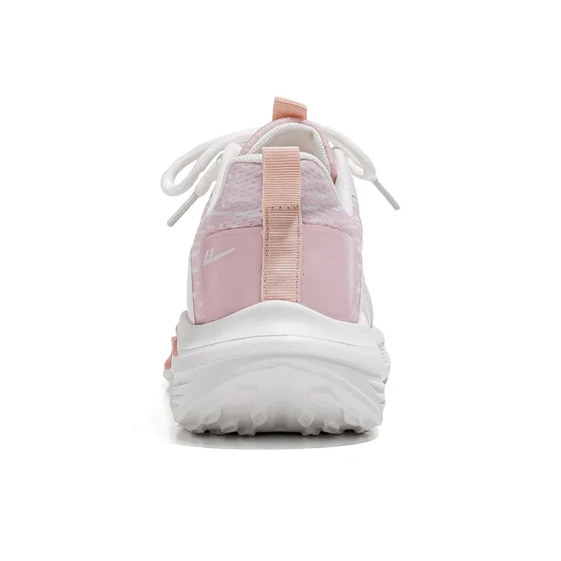 Warrior Cushioning Breathable Wear Resistant Low Top Casual Running Shoes Women's White Pink-4