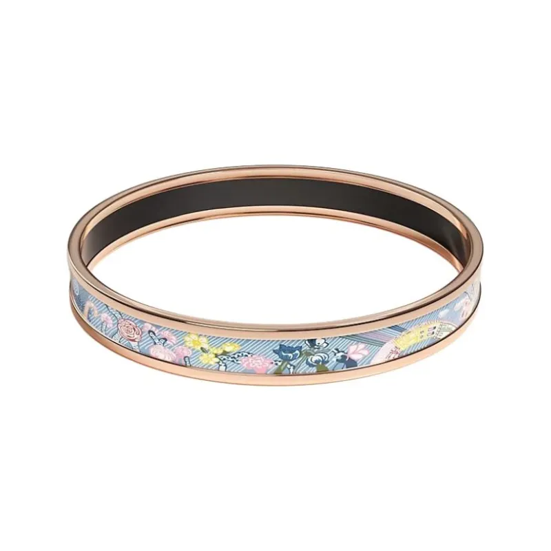 HERMES Enamel, Rose Gold Tone Plated Bangles Women's-1