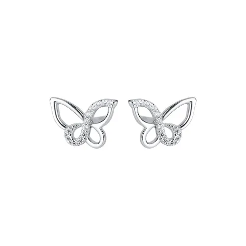 PHOENIXSILY 999 Fine Silver Stud Earrings Women's